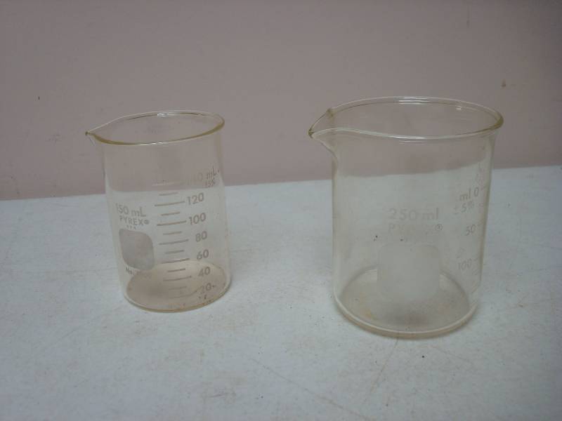Pair Of Vintage Pyrex Beakers