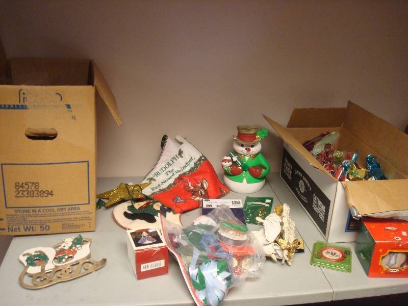 Box Filled With Christmas Items
