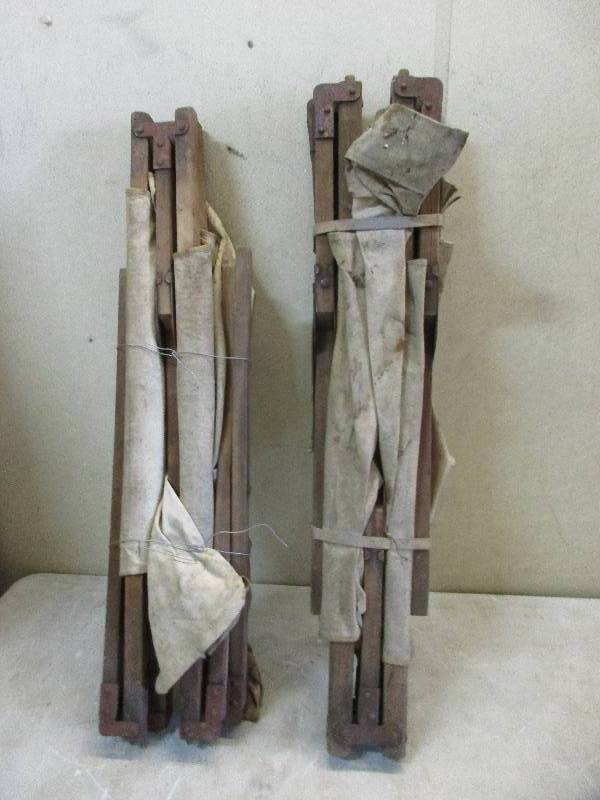 2 canvas cots
