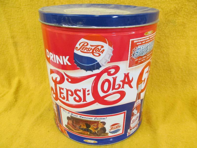 Pepsi Cola popcorn tin