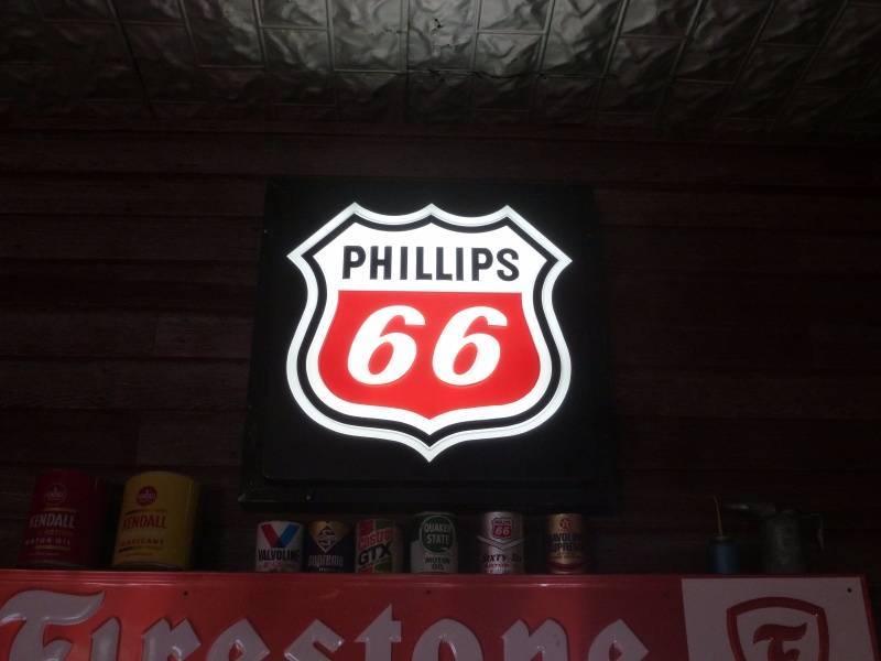 Antique Phillips 66 Lighted Sign