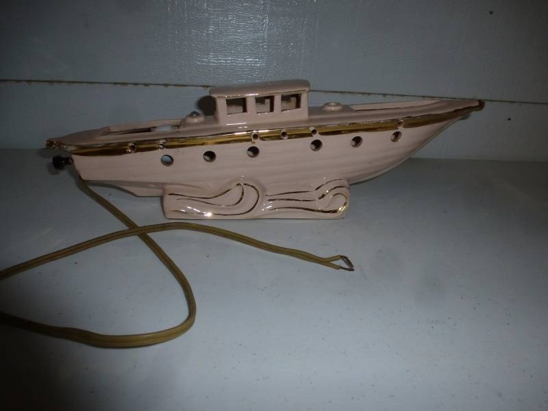 Porcelain Ship Night Light