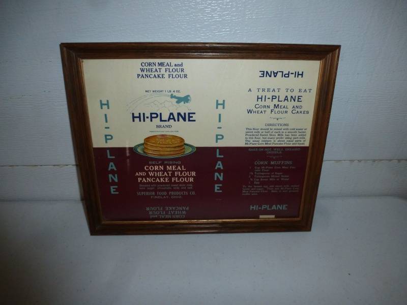 Antique High Planes Corn Meal sign