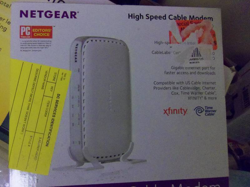 lot 62 image: Netgear High Speed Cable Modem