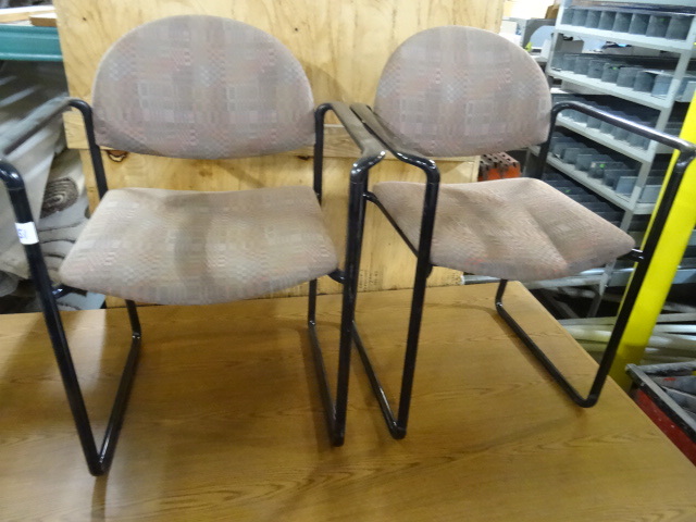 2 Matching Wood Framed Side Chairs