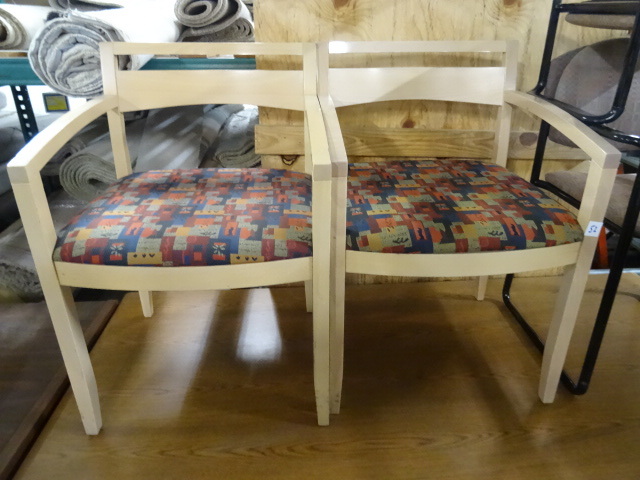2 Matching Wood Framed Side Chairs