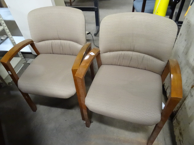 2 Matching Wood Framed Side Chairs