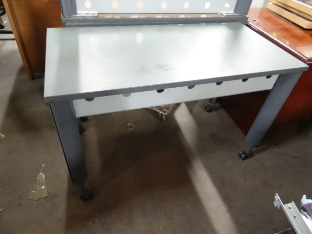 Metal Framed Work Station on Wheels