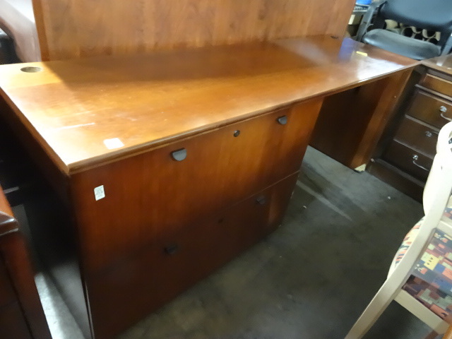 National Desk with 2 Lateral File