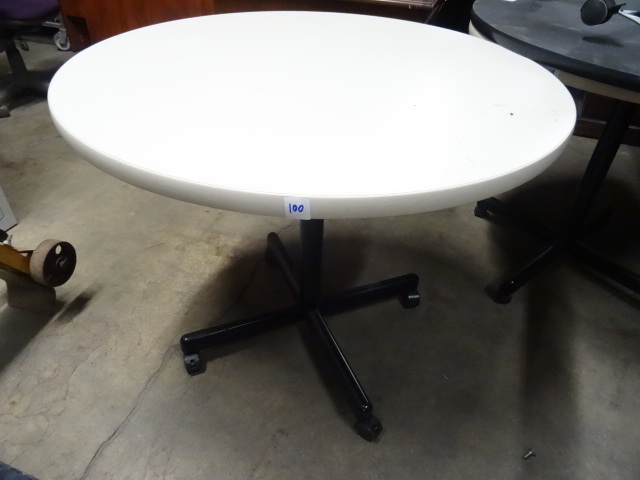 36 Round Table with Metal Base