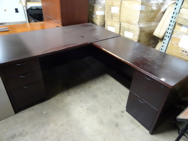 L Shaped Office Desk 5 Drawer