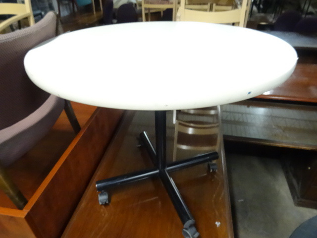 36 Round Table with Metal Base