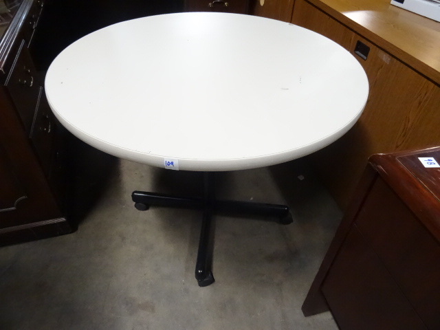 36 Round Table with Metal Base
