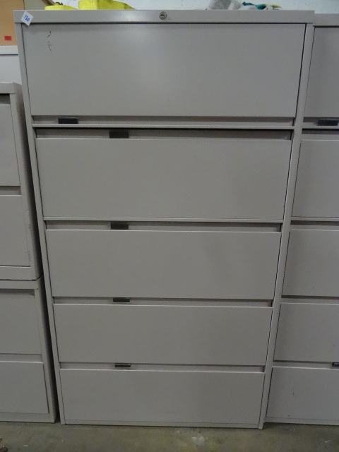 36 Metal 5 Drawer Lateral File