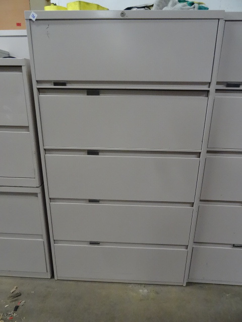 36 Metal 5 Drawer Lateral File