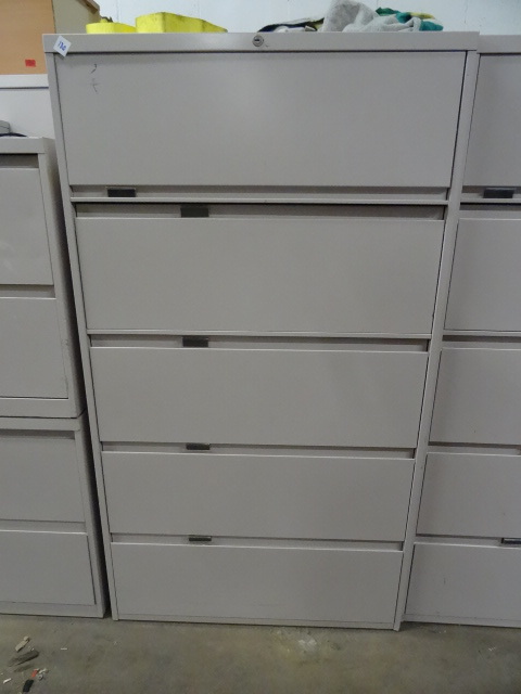 36 Metal 5 Drawer Lateral File