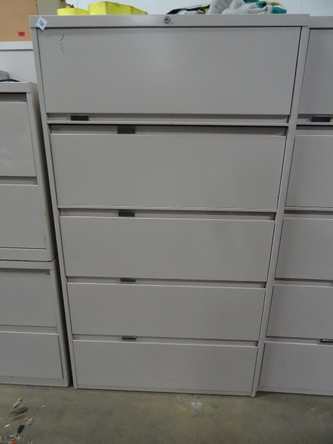 36 Metal 5 Drawer Lateral File
