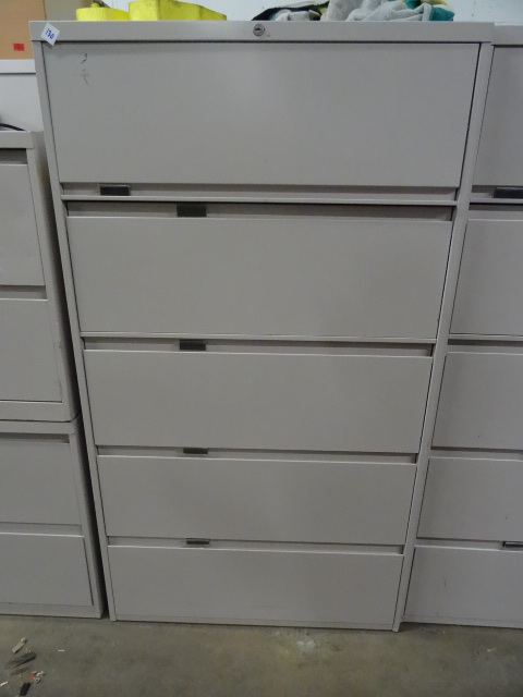 36 Metal 5 Drawer Lateral File
