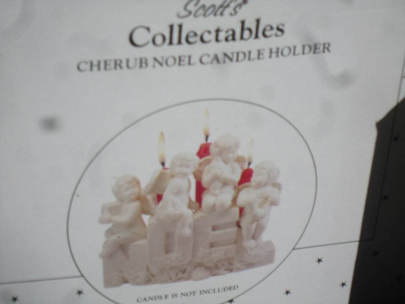 Christmas Lot - Old Saint Nick Votive Holder & Collectable Cherub Candle Holders