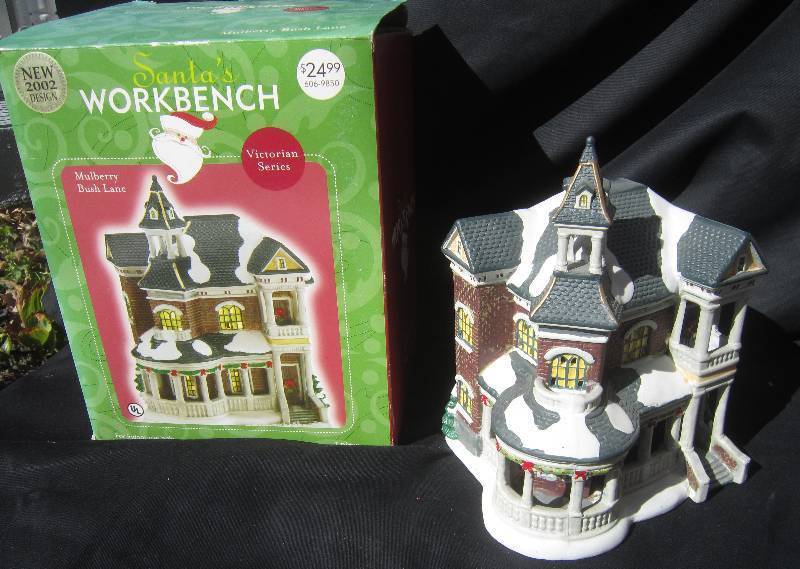 Santas Workbench Mulberry Lane Christmas House with Box - Collectible Victorian Series