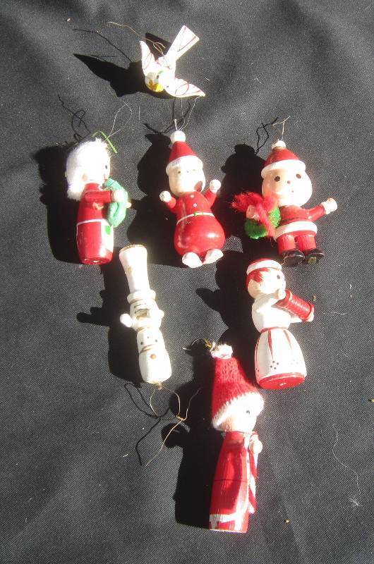 Vintage Christmas Ornaments Wood