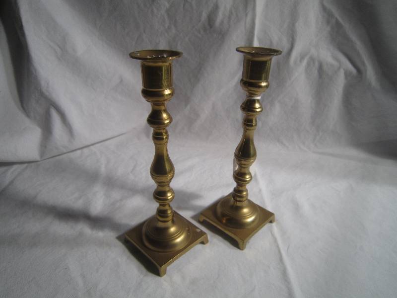 Pair of Brass Candleholders 7