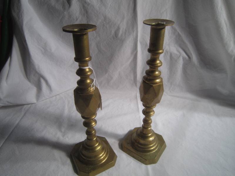 Pair of Brass Candle Holders 11