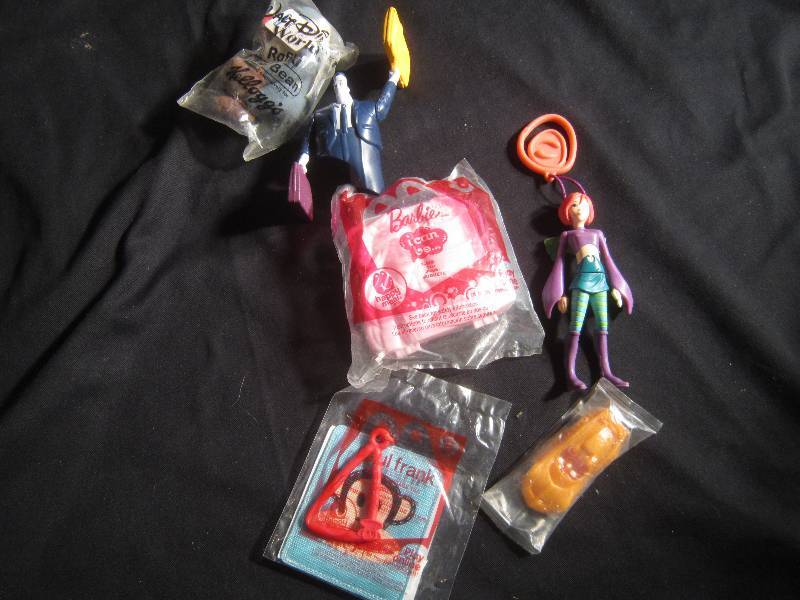 LOT of Toys - Mcdonalds, Paul Frank, Barbie, Hotel Transylvania, Rafiki Mini Bean ETC