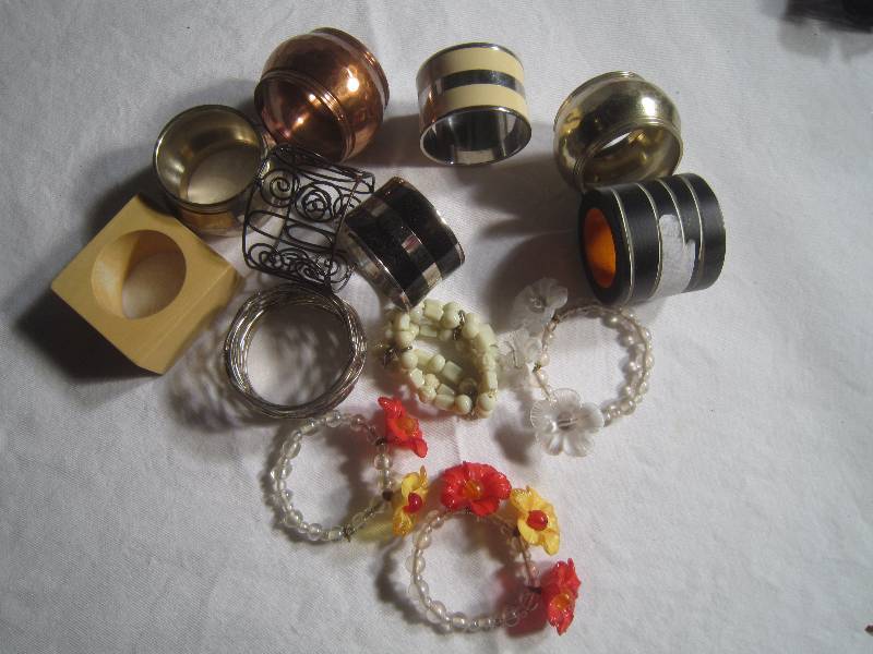 Lot of New Napkin Rings - Very usual Shapes