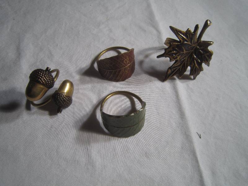 Lot of New Napkin Rings - Very Unique Metal