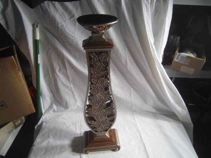 Tall Very Unique Mirrored Candleholder - 25