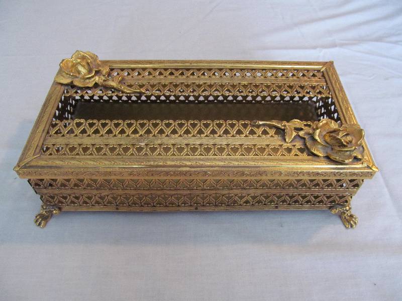 Brass Kleenex Container