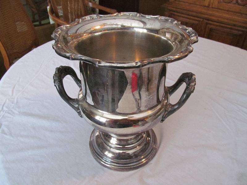 Silver plated ice bucket