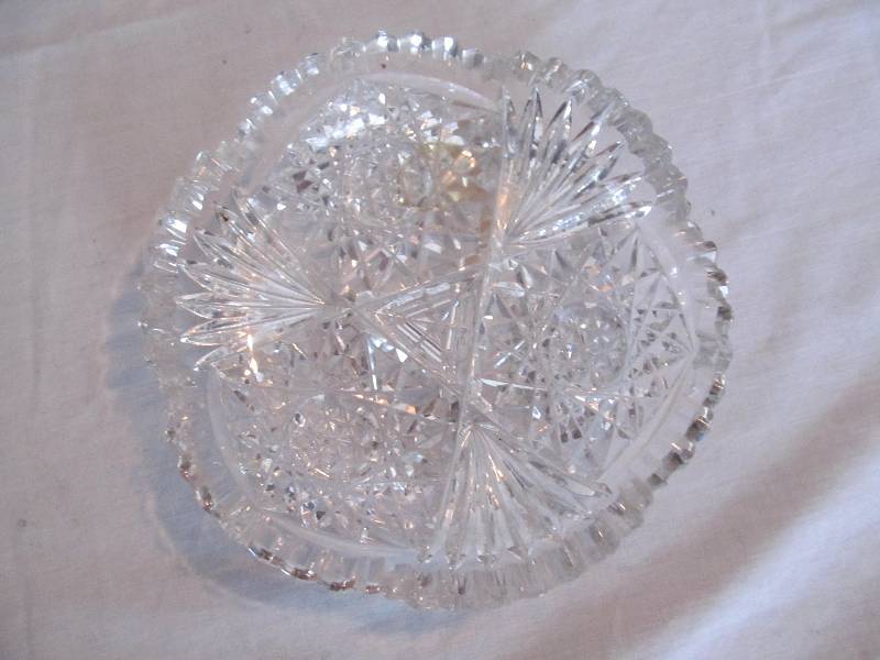 Cut Glass Candy Dish
