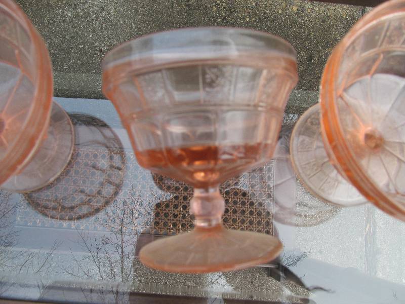 Pink Depression Custard Bowls
