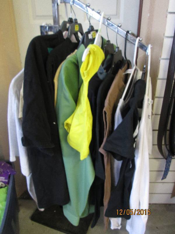 Rack of clothes- t-shirts, kids dre...