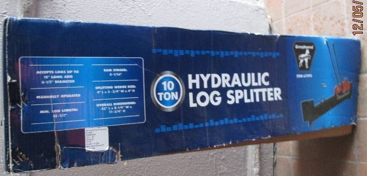 10 ton hydralic log splitter...