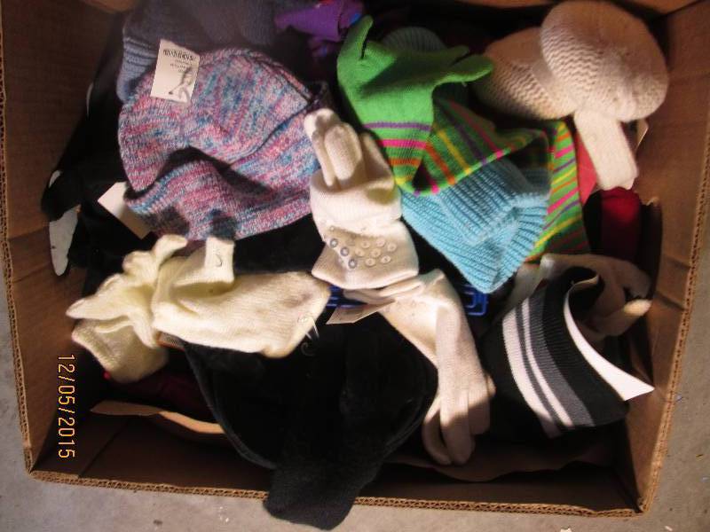 mixed lot of gloves, hats,and car s...