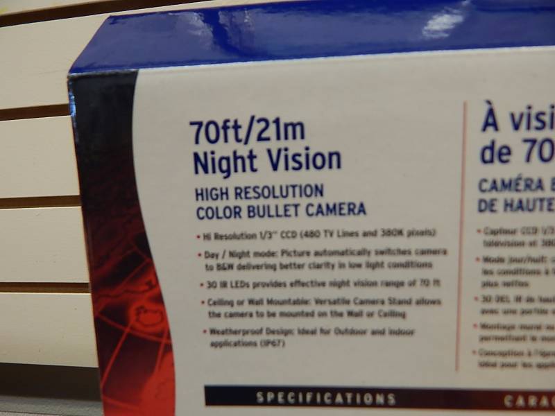 Night Vision Cameras , Hard wire, HIgh Resolution Cameras by Lorx 70 ft color bullet camera