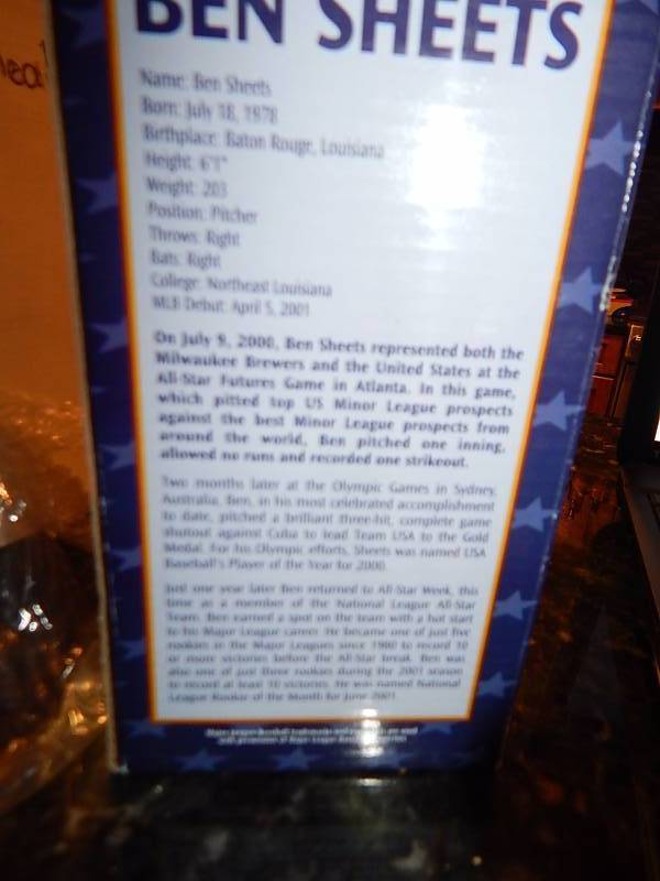 Ben Sheets Bobble Head, All Star Futures, Radio Shack
