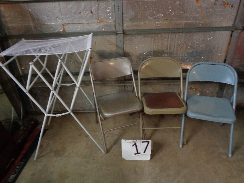 Folding Chairs and Laundry Drying Rack