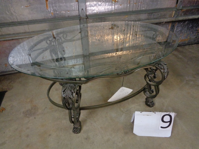 Ashley Glass  Metal Coffee Table