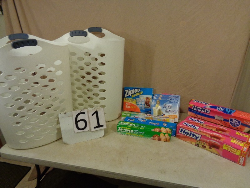 Zip Loc Bags and Laundry Baskets