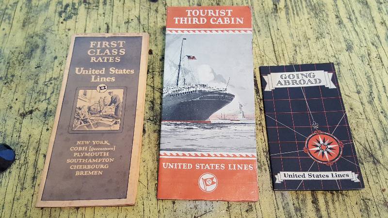 lot 226 image: Vintage United States Lines Brochures