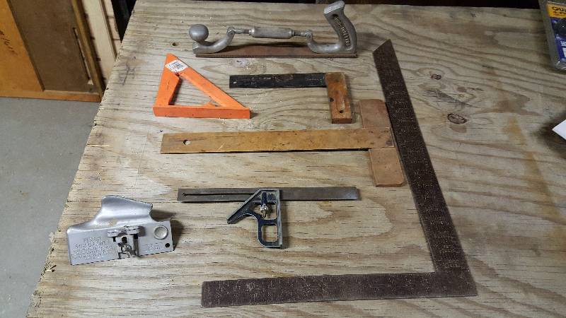 lot 254 image: Group of Squares, Planes, Box Openers, Etc.