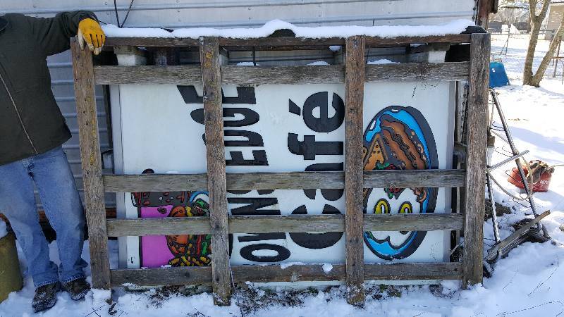 lot 34 image: Edge of Town Lighted Restaurant Sign
