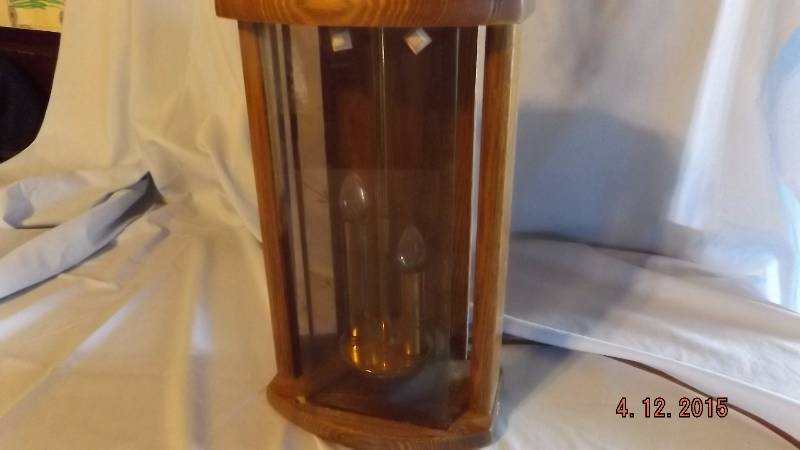 Wooden Lamp With Glass Front