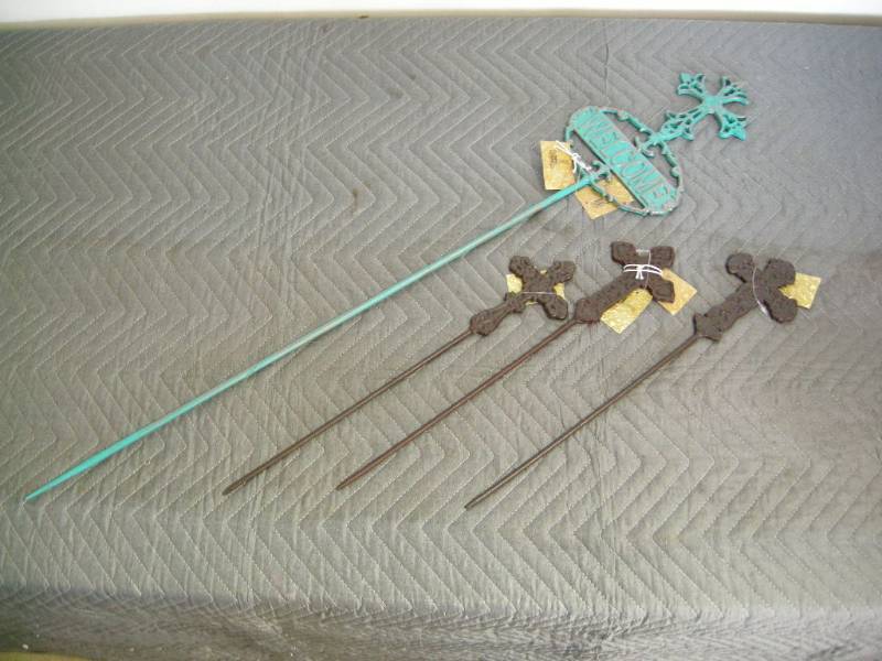 Iron Cross Garden Stakes