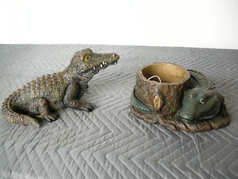 Two Alligator Figures
