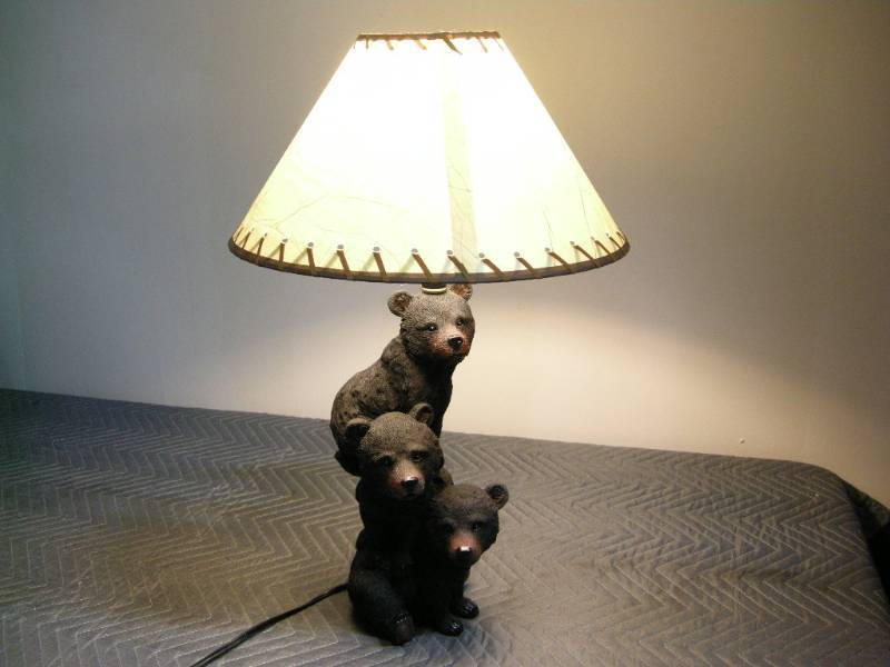 Black Bears Desk Lamp